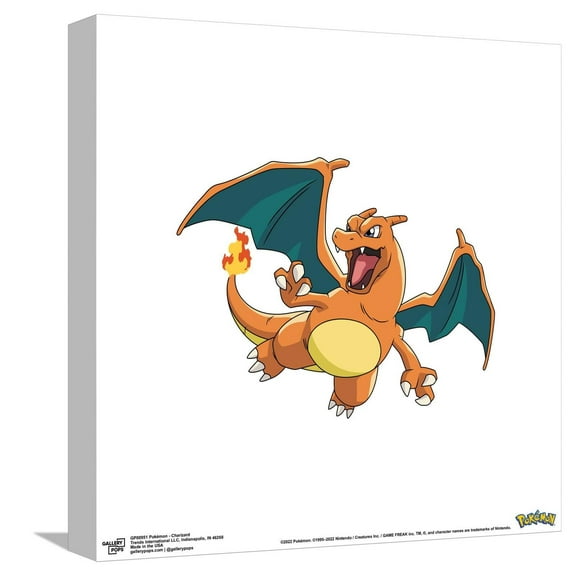 Gallery Pops Pokémon - Charizard Canvas Wall Art, Unframed Version, 12" x 12"