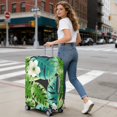 thumbnail image 5 of Stretch Luggage Cover XL(29-32in)– Elastic Travel Suitcase Protector with Handle Openings & Bottom Closure, Washable Polyester Spandex Suitcases Cover, Tropical Forest Jungle Print, 5 of 5