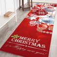 thumbnail image 1 of Alfombra navideña 3D antideslizante con estampado navideño, alfombra para sala de estar, cocina, baño, Papá Noel y ciervo, árbol de Navidad, muñeco de nieve, 1 of 4