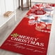 thumbnail image 1 of Alfombra navideña 3D antideslizante con estampado navideño, para sala de estar, cocina, baño, Papá Noel y ciervo, árbol de Navidad, muñeco de nieve, 1 of 4