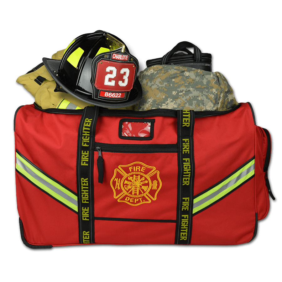 Lightning X Premium Rolling Firefighter Turnout Bunker Gear Bag w/ Wheels Retra