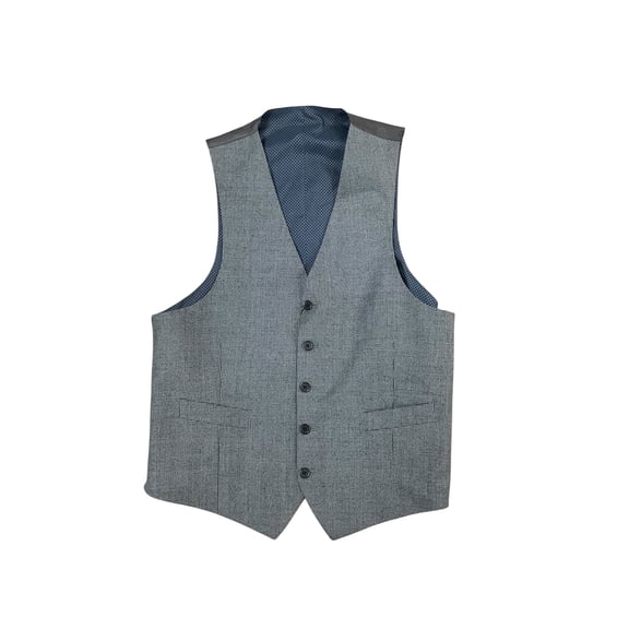 Lauren Ralph Lauren Mens Classic fit Button-Up Suit Vest Medium Grey Wool