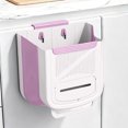 thumbnail image 6 of Gumesh Collapsible Hanging Trash Can, Foldable Kitchen Garbage Can,Plastic Food Waste Bin for Cabinet Door, Waste Basket for Rv Camping Bathroom Bedroom(Purple), 6 of 6