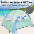 thumbnail image 6 of Beach Tent Sun Shelter with Breathable, Portable Outdoor Camping Tent Shade Canopy for Beach & Camping Green, 6 of 8