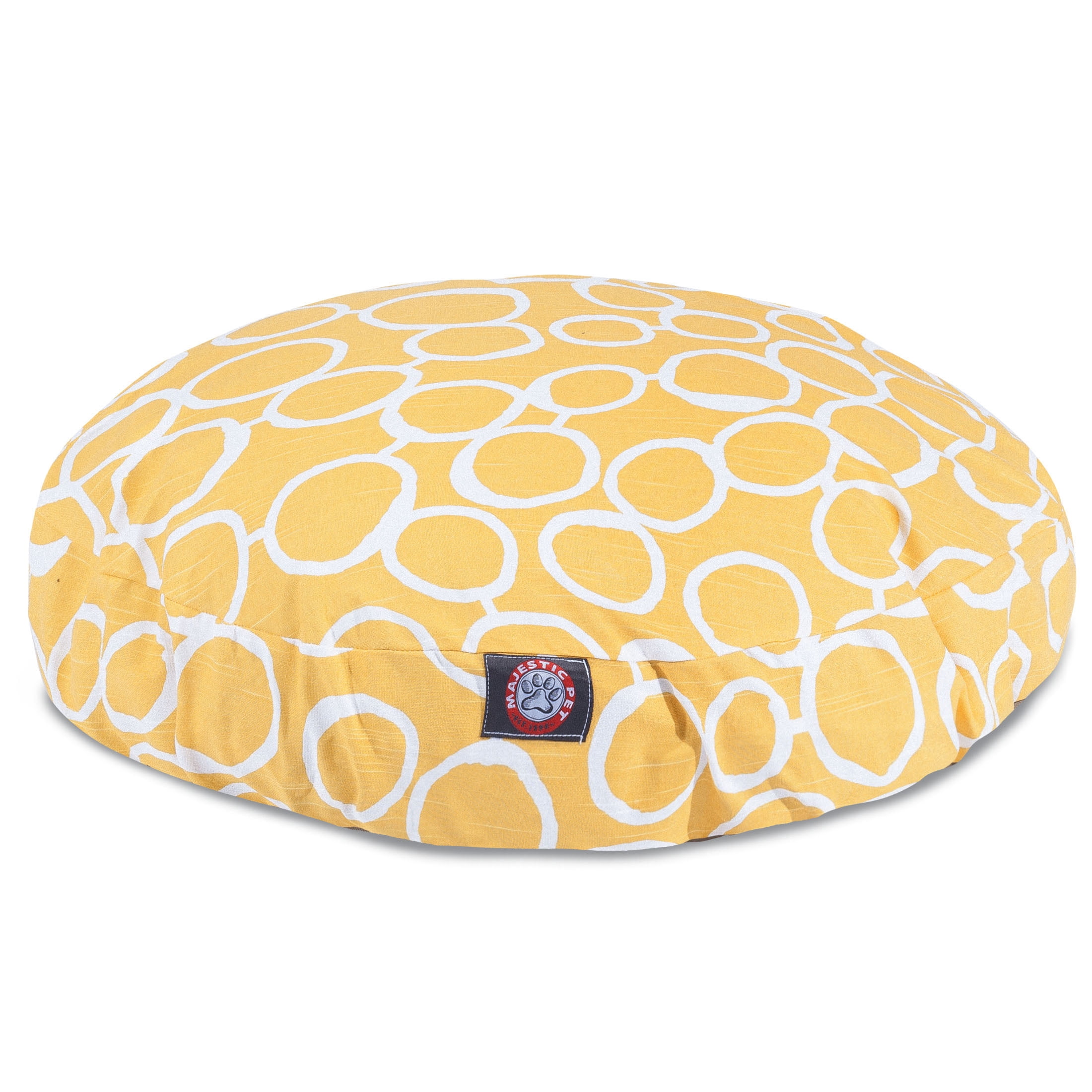 Majestic Pet | Fusion Round Pet Bed For Dogs, Removable Cover, Yellow, Small