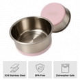 thumbnail image 6 of GORILLA GRIP Dog Bowl Set of 2, Holds 8 Cups, Food Grade 304 Stainless Steel, Silicone Base, Pink, 6 of 9
