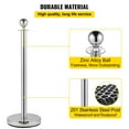 thumbnail image 4 of 6-Pack 38In Silver Stainless Steel Retractable Stanchion Posts with Red Rope, for Indoor & Outdoor Queue Management, 4 of 11