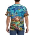 thumbnail image 3 of Bixox Men's Sea World Printed Short Sleeve Skinny Athletic T-Shirt, 3 of 6