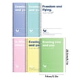thumbnail image 2 of Back to Schol! Miyuadkai 1 Set of A5 Notebook, 6 Pack 60 Sheets 6 Assorted Color Notebook White Paper Take Notes with Top Notebook for Schol College Work, 2 of 9