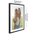 thumbnail image 5 of Americanflat 22x28 Poster Frame with Polished Plexiglass with 18x24 Mat Display Photo Soho Collection - Black, 5 of 8