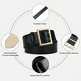 thumbnail image 3 of RISANTRY Wide Belts for Women Casual Black Synthetic Leather Belt, 3 of 6