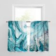 thumbnail image 3 of Blue Kitchen Curtains and Valances Set 3 Piece Valance Curtains,Treatment Tiers Rod Pocket Curtain Small Window Curtains, 3 of 4