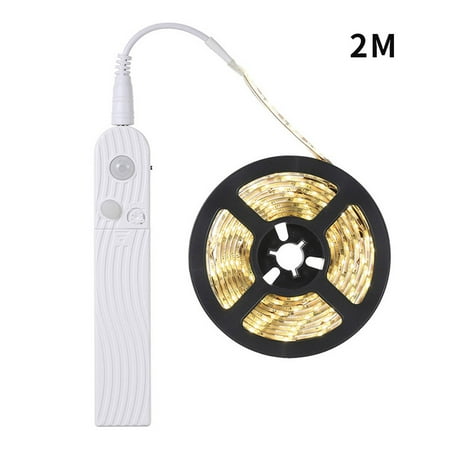 

LED Light String Induction LED Light Strip Battery Powered Cabinet Lamp Strip 1.5W 200lm Warm White 2 Meters 3500K