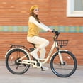 thumbnail image 2 of 26" Electric Bike for Adults 7 Speed 20mph 500W Ebike for Women Men Seniors, White, 2 of 10