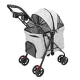 thumbnail image 1 of Carroller De Mascotas De 4 Ruedas, Mascotas Plegables Para Jogger, Carrito De Viajes De Viaje Con Dosel, Portavasos, Malla Transpirable, Para Gatito De Cachorros Mediano, 1 of 7