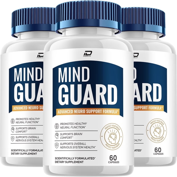 Mind Guard Supplement Capsules – MindGuard All Natural Memory Focus Pills, 3 Pack, 180 Capsules