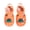 Orange, variant on Owordtank Closed Toe Jelly Sandals for Girls Cute Heart Shining Flat Sandals Breathable Shoes for Toddler/Little Kid/Big Kid