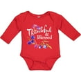 thumbnail image 3 of Inktastic Thankful and Blessed Inspirational Saying with Flowers Boys or Girls Long Sleeve Baby Bodysuit, 3 of 5