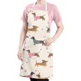 thumbnail image 5 of Colorful Funny Dachshund Apron-Garden Aprons for Women with Pockets-Cotton Linen Waterproof Kitchen Cooking Gardening Aprons Adjustable for Kitchen,Cooking,BBQ and Salon 33x27 Inch, 5 of 7