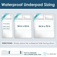 thumbnail image 2 of Quilted Waterproof Mattress Overlay Pad - Extra Large Flat 36" x 70 ", 2 of 8