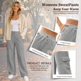thumbnail image 4 of SWQZVT Womens Cargo Sweatpants Baggy High Waisted Joggers Sweat Pants Athletic Pants with Pockets, 4 of 8