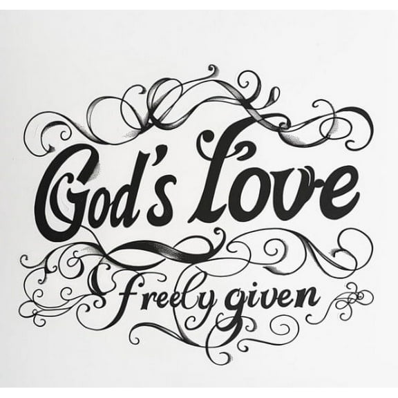 God's love freely given Inspirational Sticker Christian Car Decal God's Love Sticker Religious Vinyl Decal Positive Message Sticker Motivational Car Accessories Spiritual Decal for Cars