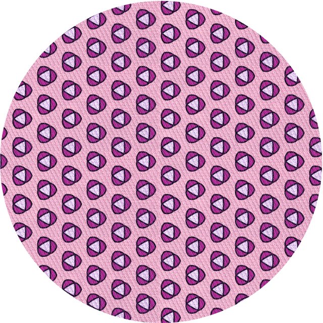 Ahgly Tapis Rond Lavable en Machine Intérieur Transitionnel Pastel Violet Rose, 7 Pieds Rond