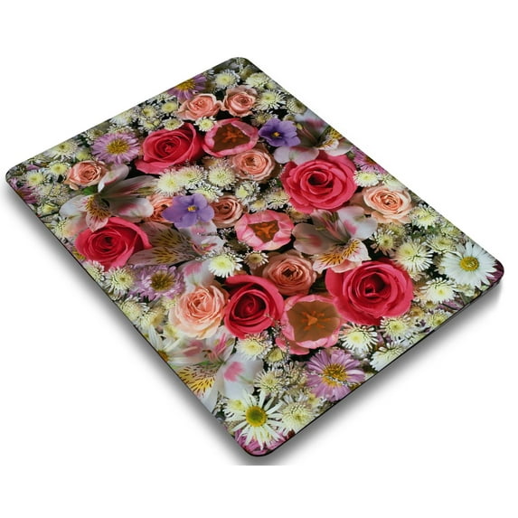 KSK KAISHEK Hard Case Cover Only for MacBook Air 13 inchs( Touch ID, 2018/2019/2020/2021/2022) + Black Keyboard Cover Model A2337 m1 A2179 A1932, USB Type-C Flowers 111