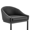 thumbnail image 6 of Armen Living Atherik 24" Metal & Faux Leather Counter Stool in Black, 6 of 7