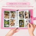 thumbnail image 2 of UniMall  A5 Kpop Photocard Binder, PU Leather 6-Ring Album with Magnetic Closure, Includes 30 Pack 4-Pocket Pages for 240 Cards, Card Holder for Trading and Collectible Cards (Rose), 2 of 16