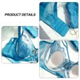 thumbnail image 2 of Sujetador de látex ultrafino con copa de cristal, transpirable, suave, con aros, de encaje, sexy, ropa interior, sujetador acolchado - Turquesa, 2 of 5
