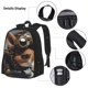 thumbnail image 3 of Easygdp Steampunk Squirrel Pilot Mochila para Niños y Niñas con Set de Caja de Almuerzo y Estuche para Lápices 3 en 1, Mochila Escolar Estampada para Adolescentes, 3 of 7