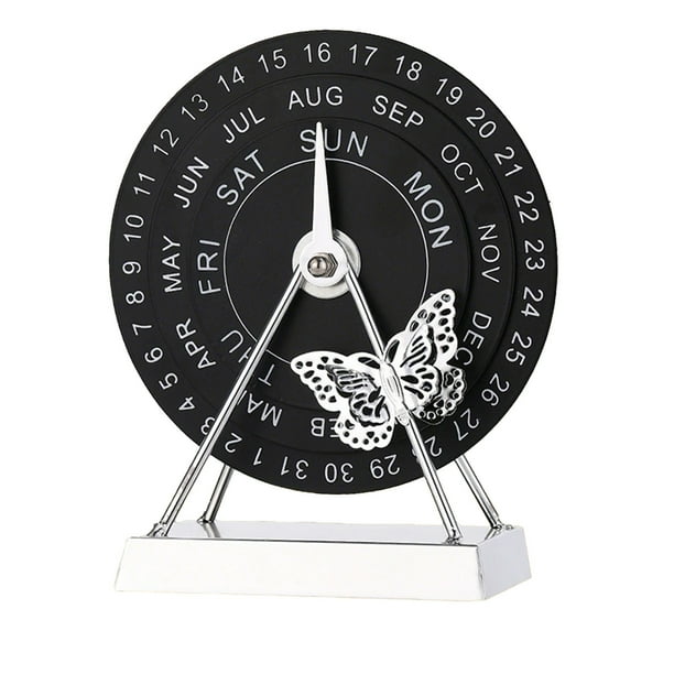 Calendario perpetuo giratorio de metal, calendario de nacimiento, calendario de cuenta regresiva de 24 días, calendario de adviento navideño