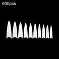 thumbnail image 1 of 600Pcs Pointed Long Full Cover Fake Nail Tip False Artificial Fingernail Manicure, 1 of 6