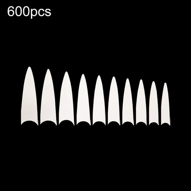 600Pcs Pointed Long Full Cover Fake Nail Tip False Artificial Fingernail Manicure