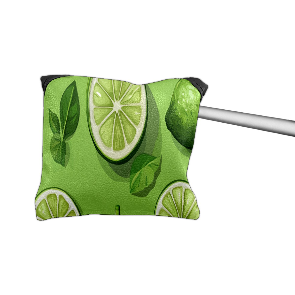 Golf Mallet Putter Cover Premium Leather Waterproof Golf Putter Head Cover with Magnetic Closure Green Lemon