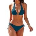thumbnail image 1 of GZWYHT Bathing Suit for Women Tankini Swimsuits for Women Women's Two Piece Bikini Swimsuit Ribbed Top Bathing Suits String Bikini Sets Womens Swimsuits Bikini Sets for Women AG M, 1 of 4