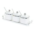 thumbnail image 3 of Lipstore Récipient de Stockage Alimentaire pour Condiments, Pot d'Assaisonnement pour Salon, 3 Pots argent, 3 of 8
