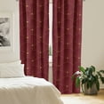thumbnail image 2 of Ambesonne Art Deco Curtains, Burgundy Classic Scales, Pair of 28"x95", Burgundy and Sand Brown, 2 of 5