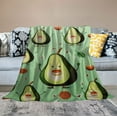 thumbnail image 2 of Nawypu Avocado Throw Blanket, Adorable Super-Soft Extra-Large Fluffy Avocado Blanket for Adults, Kids, Boys and Girls,Cute Avocado Blanket Warm and Cozy Throw for Bed, Crib or Couch, 2 of 6