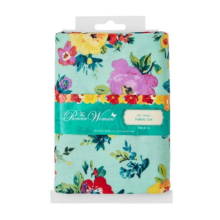 The Pioneer Woman 44" x 1 Yard Cotton Sweet Romance Fabric Precut, Mint