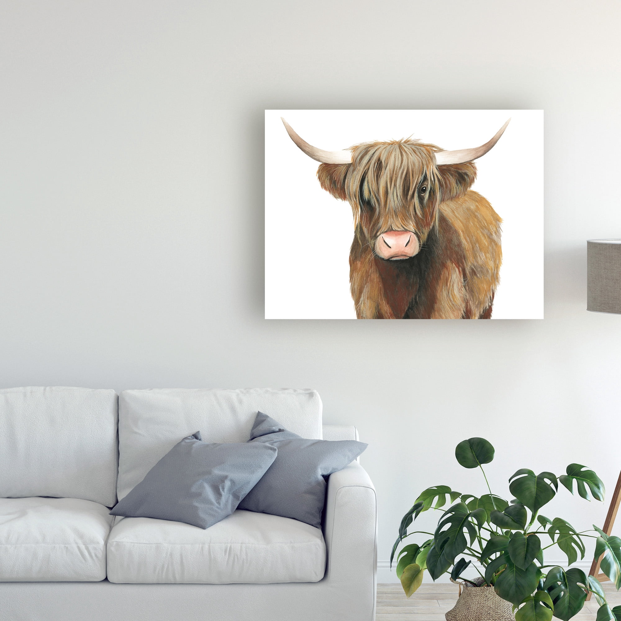 Trademark Fine Art 'Highland Cattle II' Canvas Art by Grace Popp