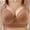 Brown, variant on Jelly Bra Plus Size Bras Women's Push-up Breathable Daily Underwear Small Print Bra Purple S