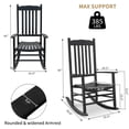 thumbnail image 4 of IVV Outdoor Rocking Chair, Porch Rocker with Contoured Seat and High Backrest for Patio,Backyard,Garden, 385 lbs Support (Black), 4 of 10