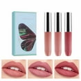 3Pcs Matte Lip Gloss Set Lip Stain For Young Girls No Stick Cup Durable