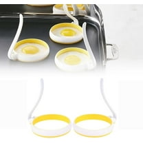 Egg Rings for Frying Eggs, 4-inch Silicone Fried Egg Rings Set, 2-pack, Folding Round Mold for Pancakes, Breakfast Sandwich, Nonstick Egg Ring for Frying Eggs - No Leak