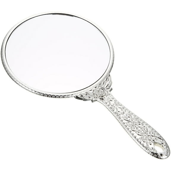Vintage Handle Mirror Lady Portable Cosmetic Mirror Girl Handheld Mirror