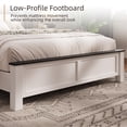 thumbnail image 6 of UHOMEPRO Full Size Bed Frame with Charging Station and LED Light, Wood Platform Bed with Headboard and Footboard, Holds 550lbs, Easy Assembly, No Box Spring Needed, Black and White, 6 of 9