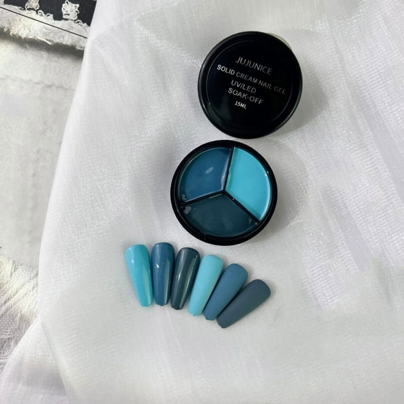 CSEONEP Big Deals Items,Three Color Solid Glue Nail Polish Cream Glue Japanese Canned Fashion Color Nail Art