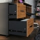 thumbnail image 4 of Archivero Organizador De Oficina Playcon Negro y madera naranja Con 2 Cajones y 2 Llaves Tamaño Carta y Oficio, 4 of 8